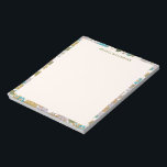 レトロ ボーホー ティール ブラウン フラワー キュート ベイビー シャワー ノートパッド<br><div class="desc">レトロ ボーホー ティール ブラウン フラワー キュート ベイビー シャワー 名前入り ノートパッド</div>