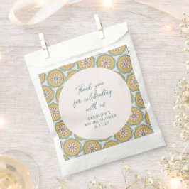 レトロ ボーホー フラワー イエロー カスタム シャワー サンクス フェイバーバッグ