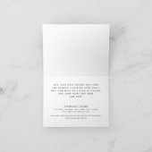 レトロ ボーホー ロゴ 白 エレガント お礼カード サンキューカード (内部)