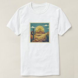 レトロ ボーホー ヴィンテージスタイル 砂漠 イラスト Tシャツ