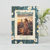 レトロ ボーホー 卒業おめでとう 招待状 (スタンド正面)