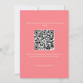 レトロ ボールド アーチ QR コード ウェディング インビテーション (裏面)