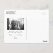 レトロ ボールド タイポグラフィー ブラック 卒業 ありがとうございます ポストカード (裏面)