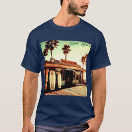 レトロ |マイアミビーチ |サーフショップ |ユニセックス | | Tシャツ