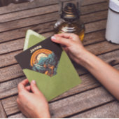 レトロ マウンテン アドベンチャー サイクリング ライフ、カスタム 招待状