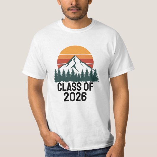 レトロ マウンテン アドベンチャー ピーク Tシャツ (正面)