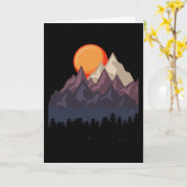 レトロ マウンテン フォレスト 面白いハイキング ハイカー ワンダーラー カード (黄色い花)