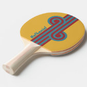 レトロ・マスタードシードループ 名入れ 卓球ラケット (正面アングル)
