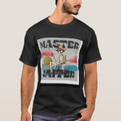 レトロ・マスター・ベイター 釣りスケルトン付き Tシャツ (正面)