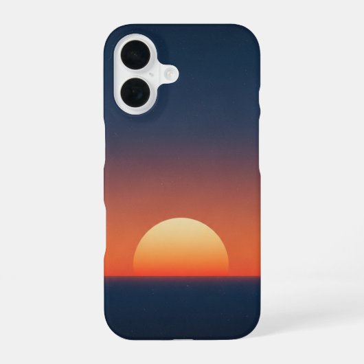 レトロ マリン ホライズン iPhone 16ケース (裏面)