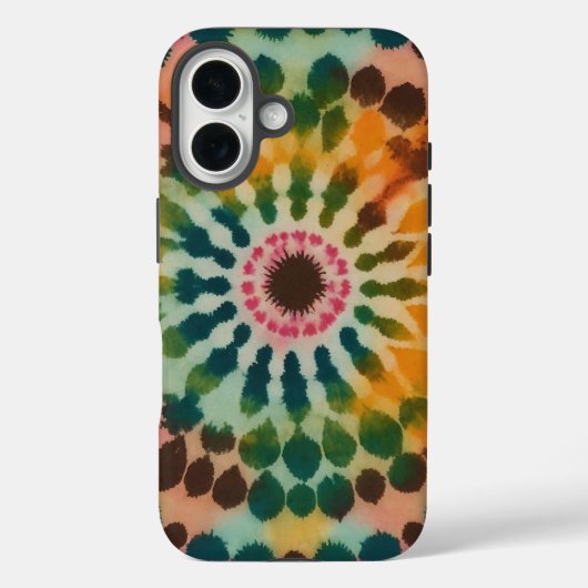 レトロ・マンダラ・タイダイ Case-Mate iPhoneケース (裏面)