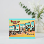 レトロ マーファ テキサス 挨拶 ポストカード (スタンド正面)