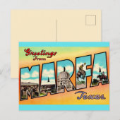 レトロ マーファ テキサス 挨拶 ポストカード (正面/裏面)