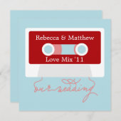 レトロ ミキシングテープ ウェディング 招待状 (正面/裏面)