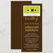 レトロ ミキステープ ウェディング 招待状 (正面/裏面)