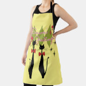 レトロ·ミッドセンチュリー·モダンキャッツ·クリスマス エプロン (インサイチュ)