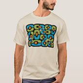 レトロ ミッドセンチュリー モダン コズミック アブストラクト Tシャツ (正面)