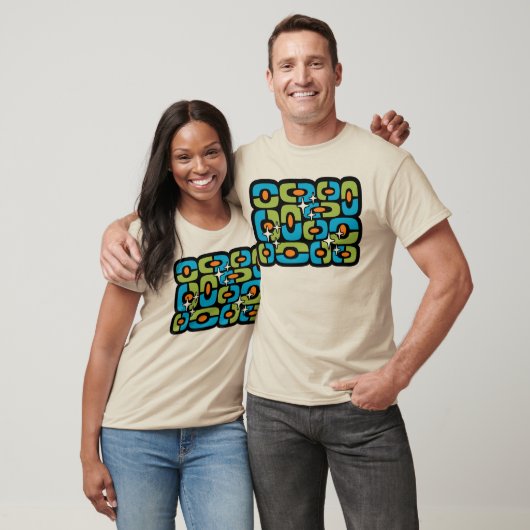 レトロ ミッドセンチュリー モダン コズミック アブストラクト Tシャツ (ユニセックス)