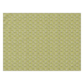 レトロ ミッドセンチュリー モダン 原子幾何学 緑 テーブルクロス (正面(横))