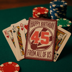 レトロ ミッドセンチュリー モダン 45歳の誕生日 トランプ