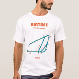 レトロ ミニマリスト エイントリー競馬場 ラインアートプリント Tシャツ