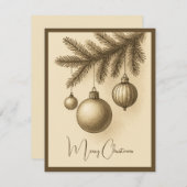 レトロ ミニマル エレガント かわいい シンプル おしゃれ シーズンカード (正面/裏面)