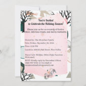 レトロ ミニマル ブランチとシェイプ 招待状 (正面)