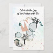 レトロ ミニマル ブランチ＆シェイプ 招待状 (裏面)