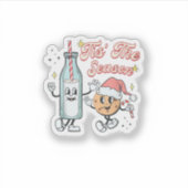 レトロ ミルク&クッキー クリスマス シール (正面)