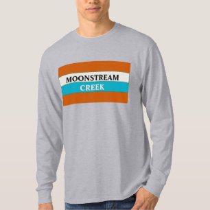レトロ「ムーンストリームクリーク」長袖Tシャツ Tシャツ