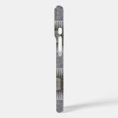 レトロ メタリックシルバー 装飾スクエア柄 Case-Mate iPhoneケース (裏面 / 左)