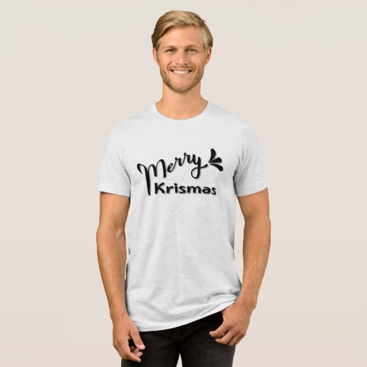 レトロ メリークリスマス スタイル トライブレンドTシャツ (正面全面)