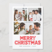 レトロ メリークリスマス 写真 シーズンカード (正面)