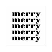 レトロ「メリー」クリスマス ラバースタンプ (インプリント)