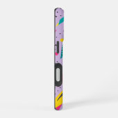 レトロ・メンフィス幾何学稲妻 iPhone 16ケース (右側面)