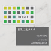 レトロ(モダンな正方形) 名刺 (正面/裏面)