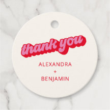 レトロ モダン グルーヴィー ボールド ピンク レッド カスタム