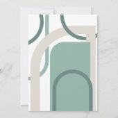 レトロ モダン シンプル ジオメトリック 招待状 (裏面)