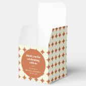 レトロ モダン テラコッタ ジオメトリック ブライダル シャワー フェイバーボックス (オープン)