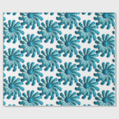 レトロ モダン フラワーズ - フラワーズ スプリング サマー ガーデン ラッピングペーパー (フラット)