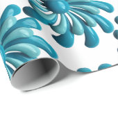 レトロ モダン フラワーズ - フラワーズ スプリング サマー ガーデン ラッピングペーパー (ロールコーナー)