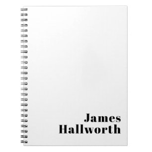 レトロ モダン ミニマル 名前またはビジネス テンプレート ノートブック