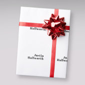 レトロ モダン ミニマル 名前またはビジネス テンプレート ラッピングペーパー