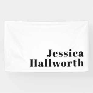 レトロ モダン ミニマル 名前またはビジネス テンプレート 横断幕