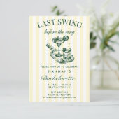 レトロ モダン ヴィンテージ ピックルボール バチェロレッテ ウィークエンド 招待状 (スタンド正面)