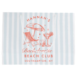 レトロ モダン ヴィンテージ ブルー ブライズメイド ラージペーパーバッグ