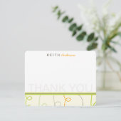 レトロ モッド ファン 落書き 子ども 子供 誕生日 サンキューカード (スタンド正面)