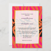 レトロ/モノグラム/ゼブラストライプ結婚式招待状 招待状 (裏面)