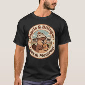 レトロ モントリオール ビーバー & ベーグル Tシャツ (正面)