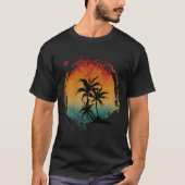 レトロ ヤシの木 ビンテージ Tシャツ (正面)